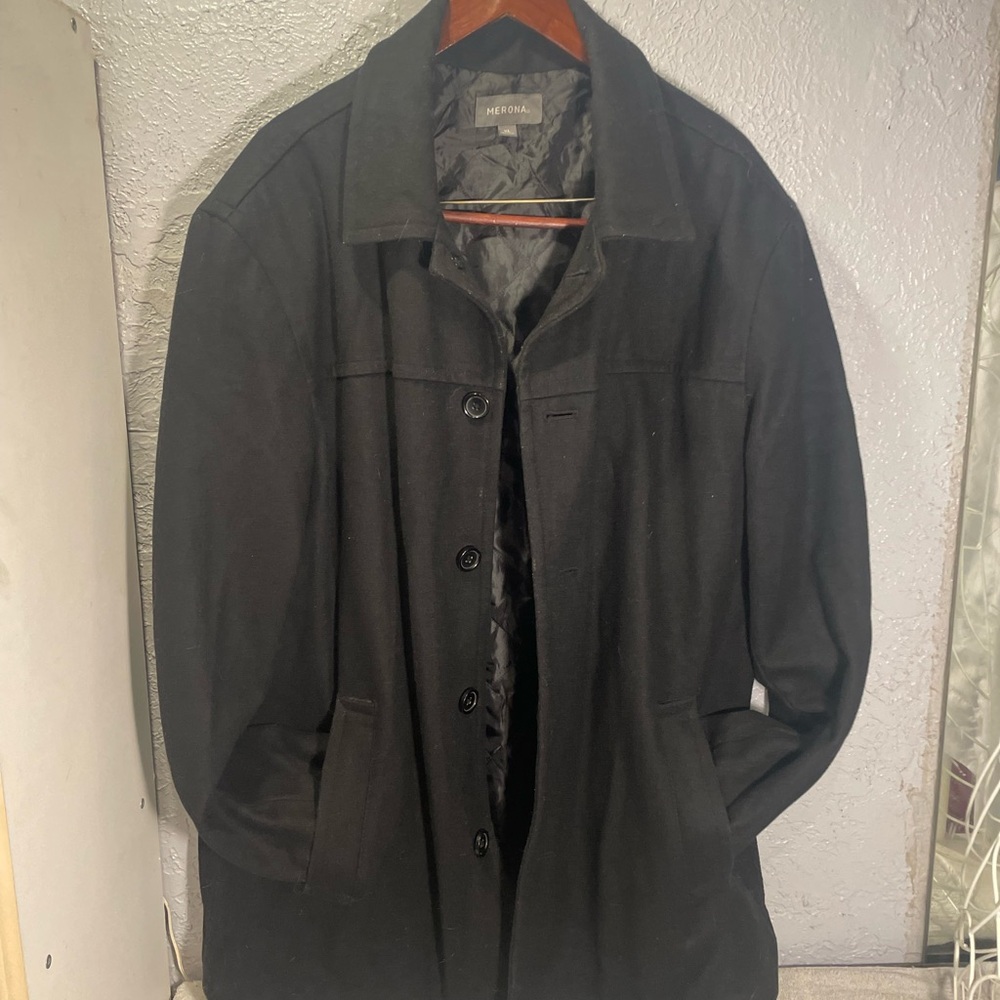 Merona Men's Black Trench Coat